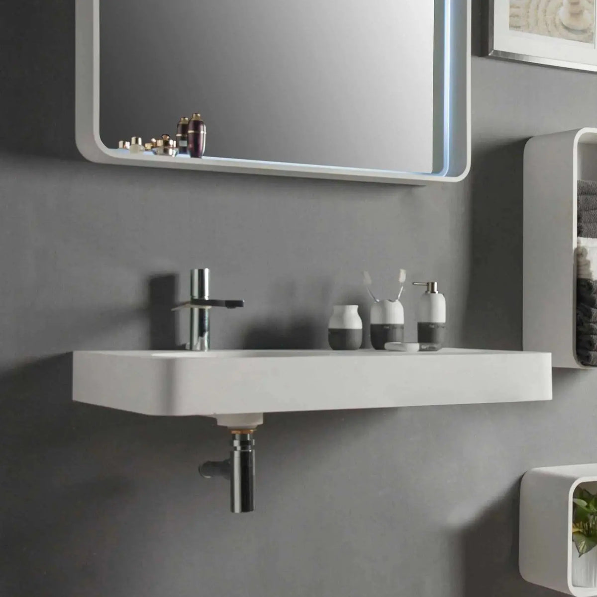 Cirque WM 55L-WALL MOUNT WASHBASINS-訂造一體無縫洗手盆,Tailor made Washbasins,waterbasin hk, 浴室物料,浴室裝修,訂造洗手盆,浴室翻新,Bathroomware ,Bespoke bathroom,浴室配件,訂造浴室潔具,訂造浴室傢俬,香港 浴室設計 公司,best custom bathroom furniture HK, Infinite Bath