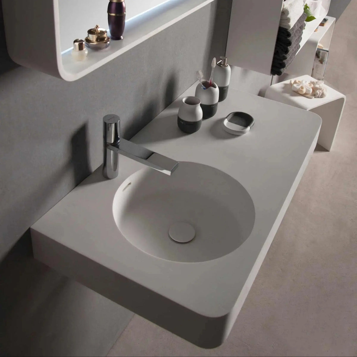 Cirque WM 55L-WALL MOUNT WASHBASINS-訂造一體無縫洗手盆,Tailor made Washbasins,waterbasin hk, 浴室物料,浴室裝修,訂造洗手盆,浴室翻新,Bathroomware ,Bespoke bathroom,浴室配件,訂造浴室潔具,訂造浴室傢俬,香港 浴室設計 公司,best custom bathroom furniture HK, Infinite Bath