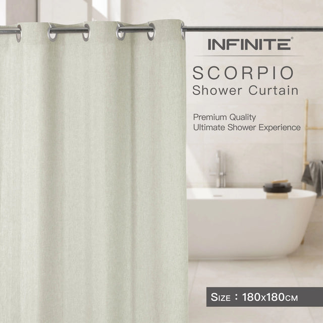 SCORPIO Shower Curtain-Shower Curtains-INFINITE-訂造洗手盆,浴室翻新, small size bathtubs, custom-made bathtub HK,freestanding bathtub Hong Kong, 獨立式 浴缸 香港, premium bathtub brands HK, Where to buy bathtubs in Hong Kong, best custom bathroom furniture HK, Infinite Bath, Infinite浴缸, Cloakroom,Vanities, Mirrors,Bathroom Furniture, 浴室裝修,浴室 櫃 訂造