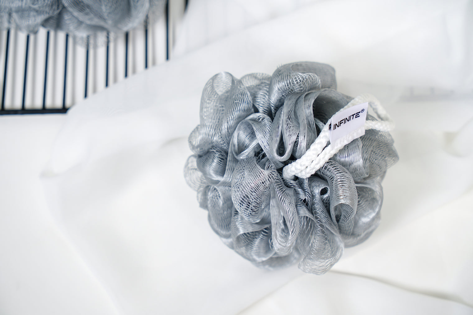 587 Loofah-Charcoal Soft Mesh Poufs-Bath & Body-INFINITE-訂造洗手盆,浴室翻新, small size bathtubs, custom-made bathtub HK,freestanding bathtub Hong Kong, 獨立式 浴缸 香港, premium bathtub brands HK, Where to buy bathtubs in Hong Kong, best custom bathroom furniture HK, Infinite Bath, Infinite浴缸, Cloakroom,Vanities, Mirrors,Bathroom Furniture, 浴室裝修,浴室 櫃 訂造