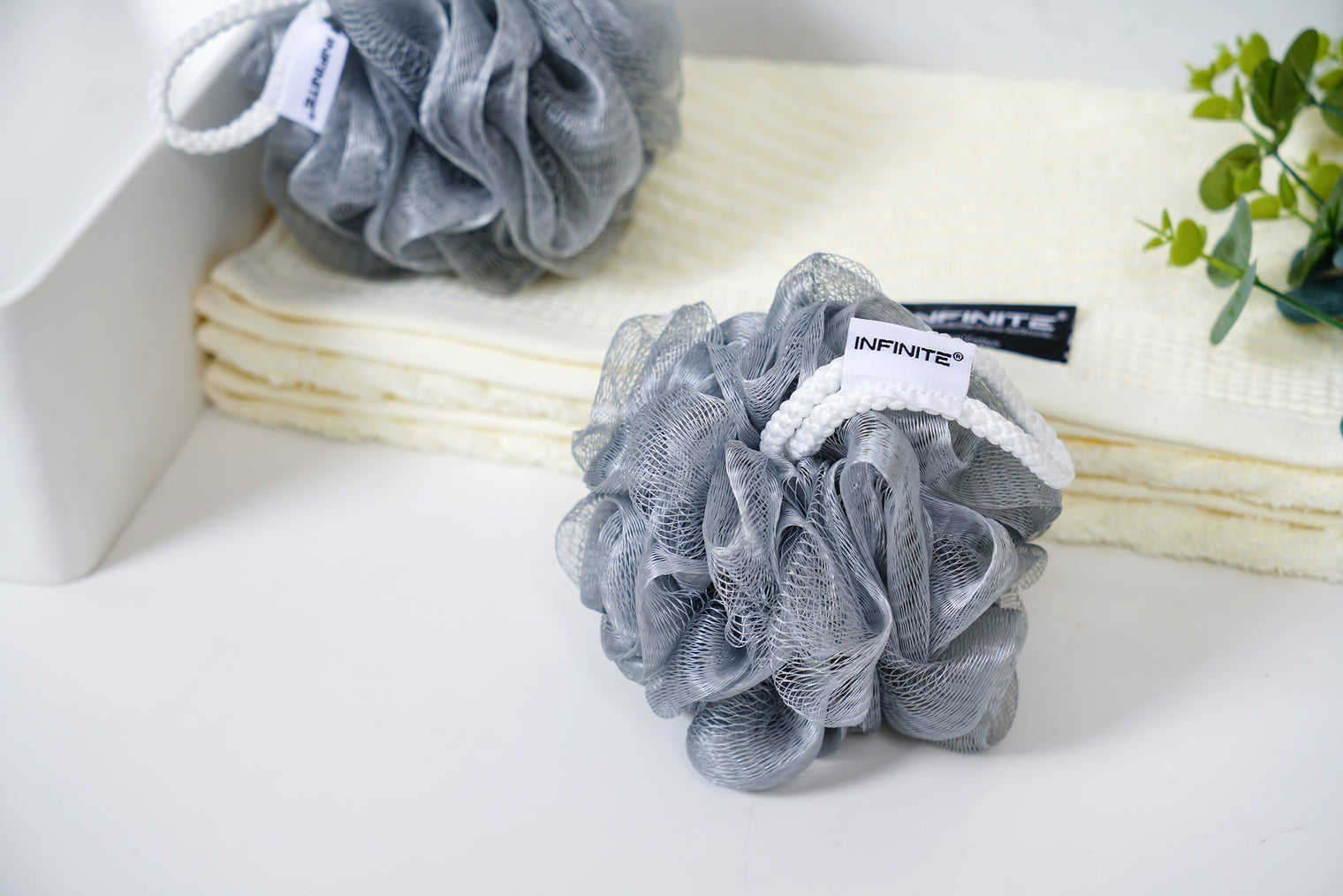 587 Loofah-Charcoal Soft Mesh Poufs-Bath & Body-INFINITE-訂造洗手盆,浴室翻新, small size bathtubs, custom-made bathtub HK,freestanding bathtub Hong Kong, 獨立式 浴缸 香港, premium bathtub brands HK, Where to buy bathtubs in Hong Kong, best custom bathroom furniture HK, Infinite Bath, Infinite浴缸, Cloakroom,Vanities, Mirrors,Bathroom Furniture, 浴室裝修,浴室 櫃 訂造