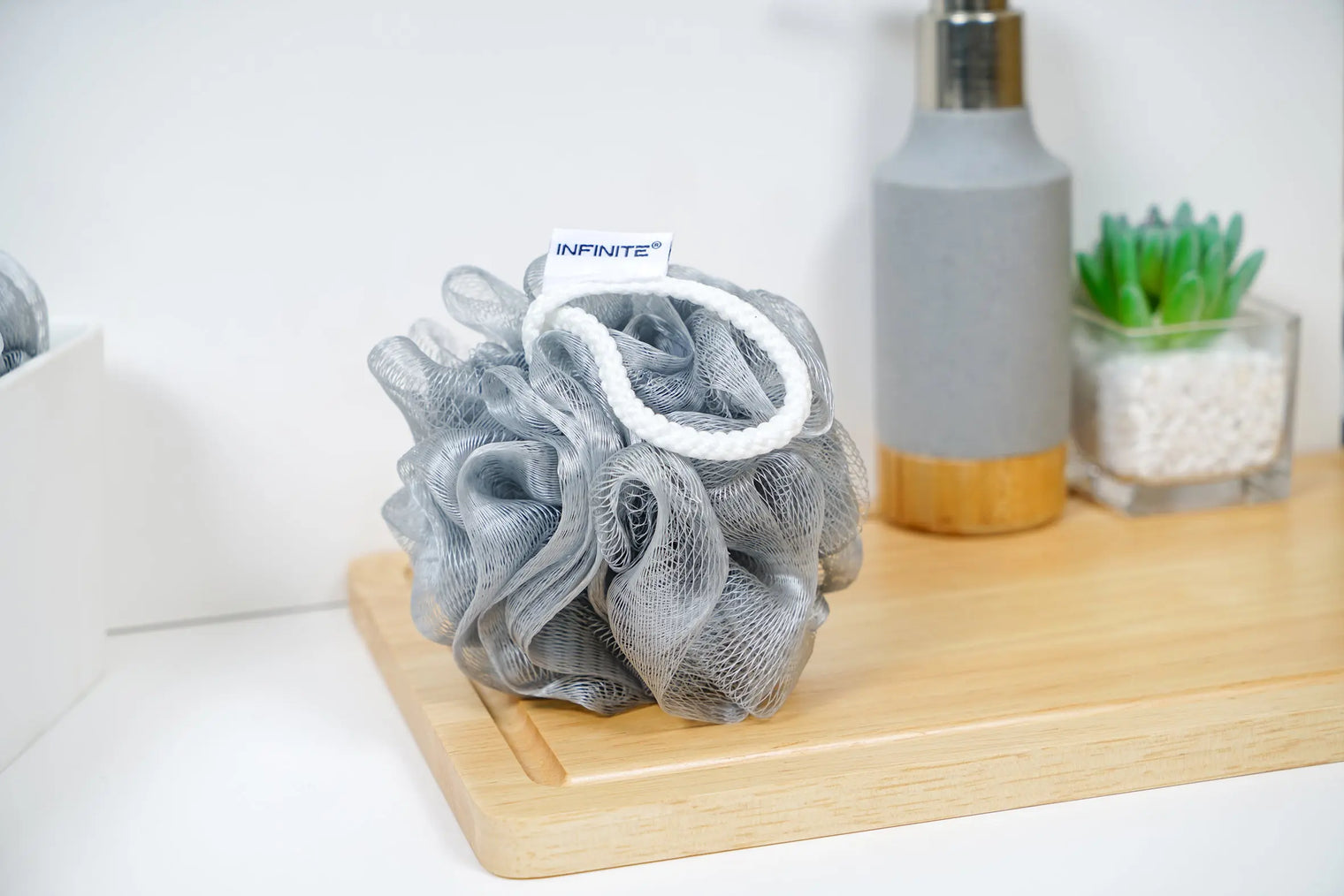 587 Loofah-Charcoal Soft Mesh Poufs-Bath & Body-INFINITE-訂造洗手盆,浴室翻新, small size bathtubs, custom-made bathtub HK,freestanding bathtub Hong Kong, 獨立式 浴缸 香港, premium bathtub brands HK, Where to buy bathtubs in Hong Kong, best custom bathroom furniture HK, Infinite Bath, Infinite浴缸, Cloakroom,Vanities, Mirrors,Bathroom Furniture, 浴室裝修,浴室 櫃 訂造