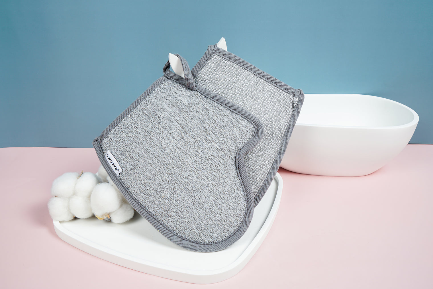 598 Charcoal Bath Body Mittens-Bath & Body-INFINITE-訂造洗手盆,浴室翻新, small size bathtubs, custom-made bathtub HK,freestanding bathtub Hong Kong, 獨立式 浴缸 香港, premium bathtub brands HK, Where to buy bathtubs in Hong Kong, best custom bathroom furniture HK, Infinite Bath, Infinite浴缸, Cloakroom,Vanities, Mirrors,Bathroom Furniture, 浴室裝修,浴室 櫃 訂造