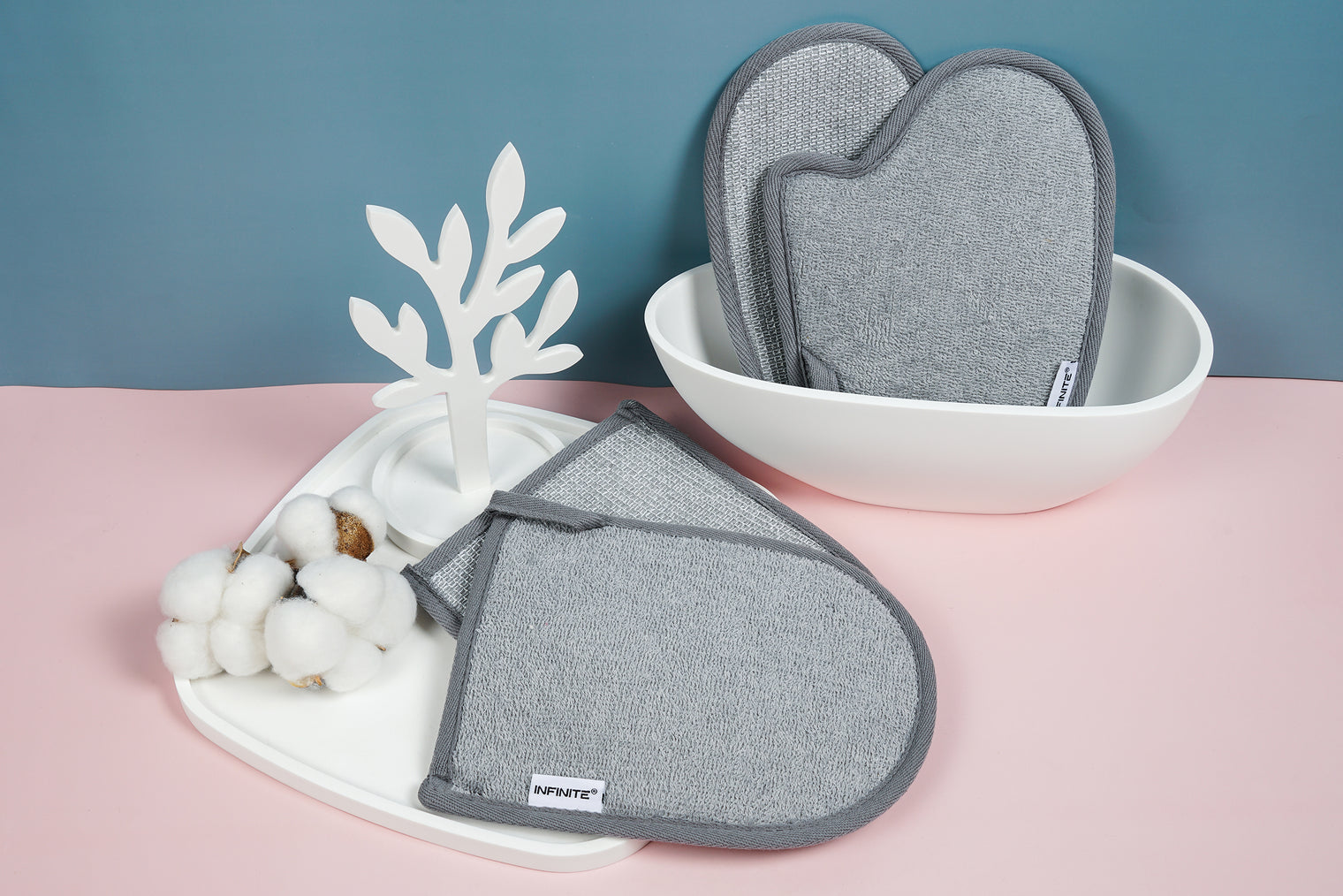 598 Charcoal Bath Body Mittens-Bath & Body-INFINITE-訂造洗手盆,浴室翻新, small size bathtubs, custom-made bathtub HK,freestanding bathtub Hong Kong, 獨立式 浴缸 香港, premium bathtub brands HK, Where to buy bathtubs in Hong Kong, best custom bathroom furniture HK, Infinite Bath, Infinite浴缸, Cloakroom,Vanities, Mirrors,Bathroom Furniture, 浴室裝修,浴室 櫃 訂造