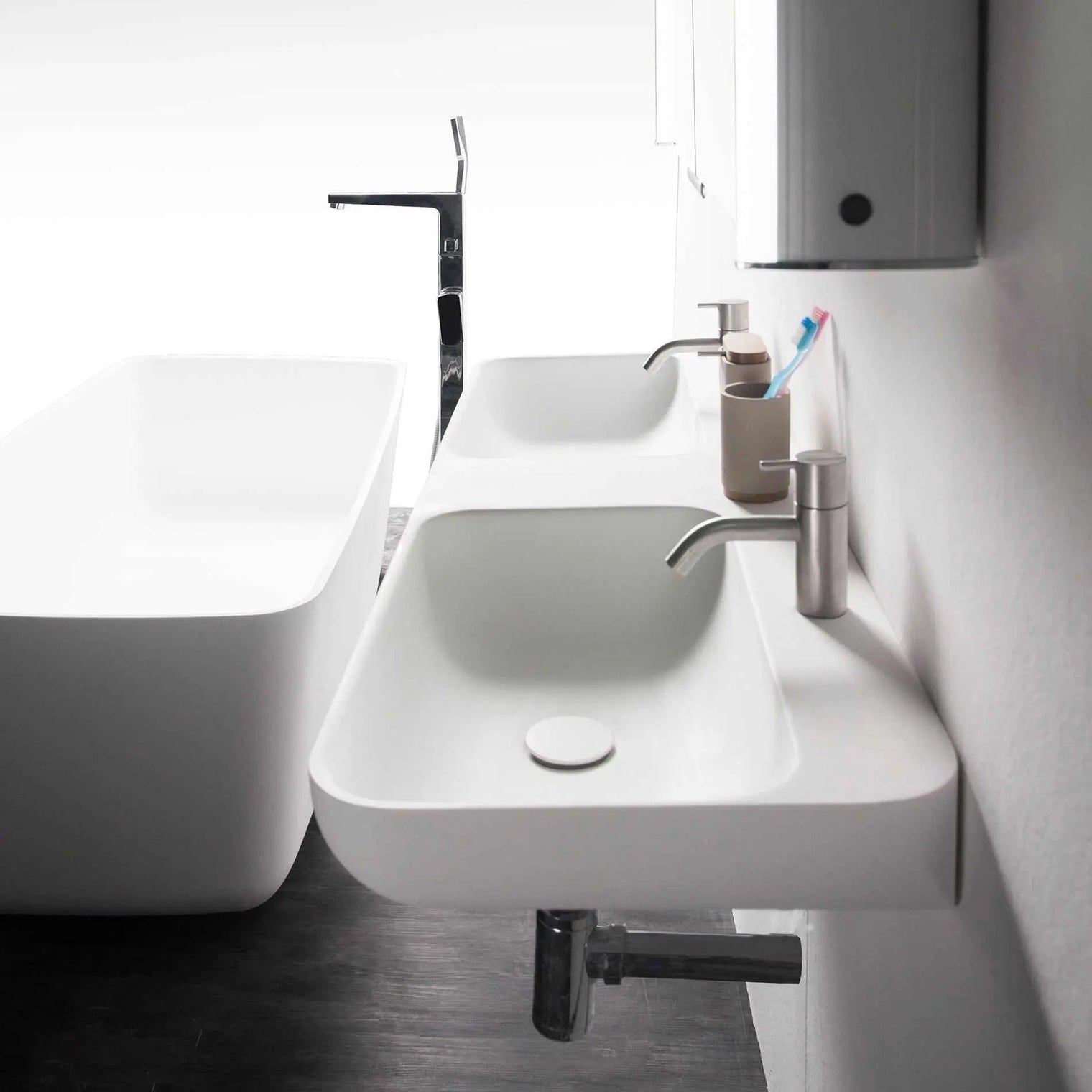 Niagara WM 120DB-WALL MOUNT WASHBASINS-訂造一體無縫洗手盆,Tailor made Washbasins,waterbasin hk, 浴室物料,浴室裝修,訂造洗手盆,浴室翻新,Bathroomware ,Bespoke bathroom,浴室配件,訂造浴室潔具,訂造浴室傢俬,香港 浴室設計 公司,best custom bathroom furniture HK, Infinite Bath