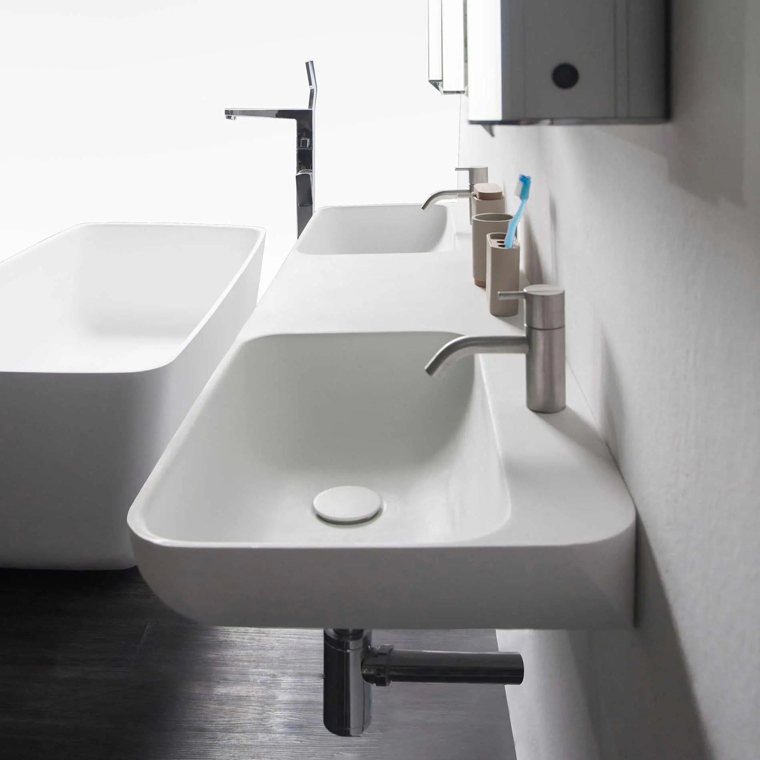 Niagara WM 150DB-WALL MOUNT WASHBASINS-訂造一體無縫洗手盆,Tailor made Washbasins,waterbasin hk, 浴室物料,浴室裝修,訂造洗手盆,浴室翻新,Bathroomware ,Bespoke bathroom,浴室配件,訂造浴室潔具,訂造浴室傢俬,香港 浴室設計 公司,best custom bathroom furniture HK, Infinite Bath