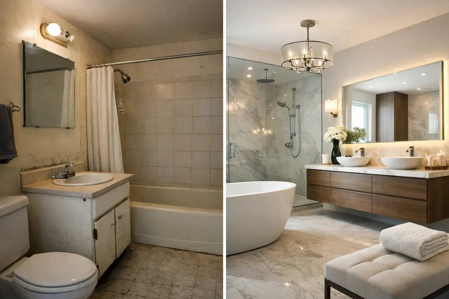 Before After Luxury Bathroom Remodel Ideas