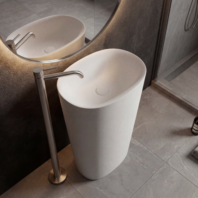 Pedestal Washbasins-INFINITE BATH, 訂造浴室潔具,Hong Kong custom bathtub,Hong Kong bathroom design company, Luxury bathtub brands Hong Kong,浴室配件,浴缸香港,Bespoke bathroom,浴室設計 公司