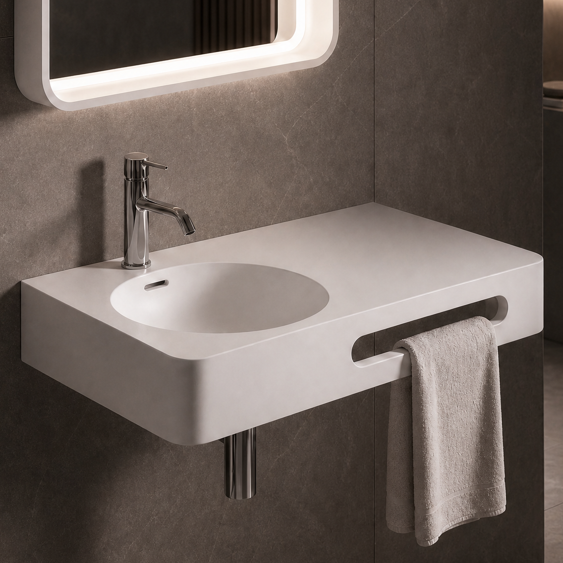 Cirque WM Basin 75L with Towel Bar