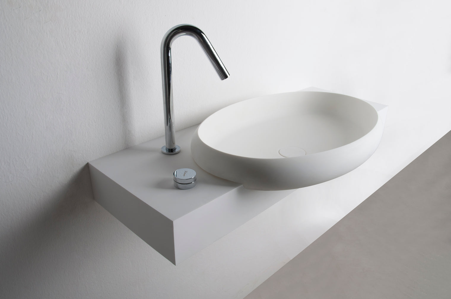 Ardea Semi-Recess Basin (Oval)-WALL MOUNT WASHBASINS-INFINITE-訂造洗手盆,浴室翻新, small size bathtubs, custom-made bathtub HK,freestanding bathtub Hong Kong, 獨立式 浴缸 香港, premium bathtub brands HK, Where to buy bathtubs in Hong Kong, best custom bathroom furniture HK, Infinite Bath, Infinite浴缸, Cloakroom,Vanities, Mirrors,Bathroom Furniture, 浴室裝修,浴室 櫃 訂造