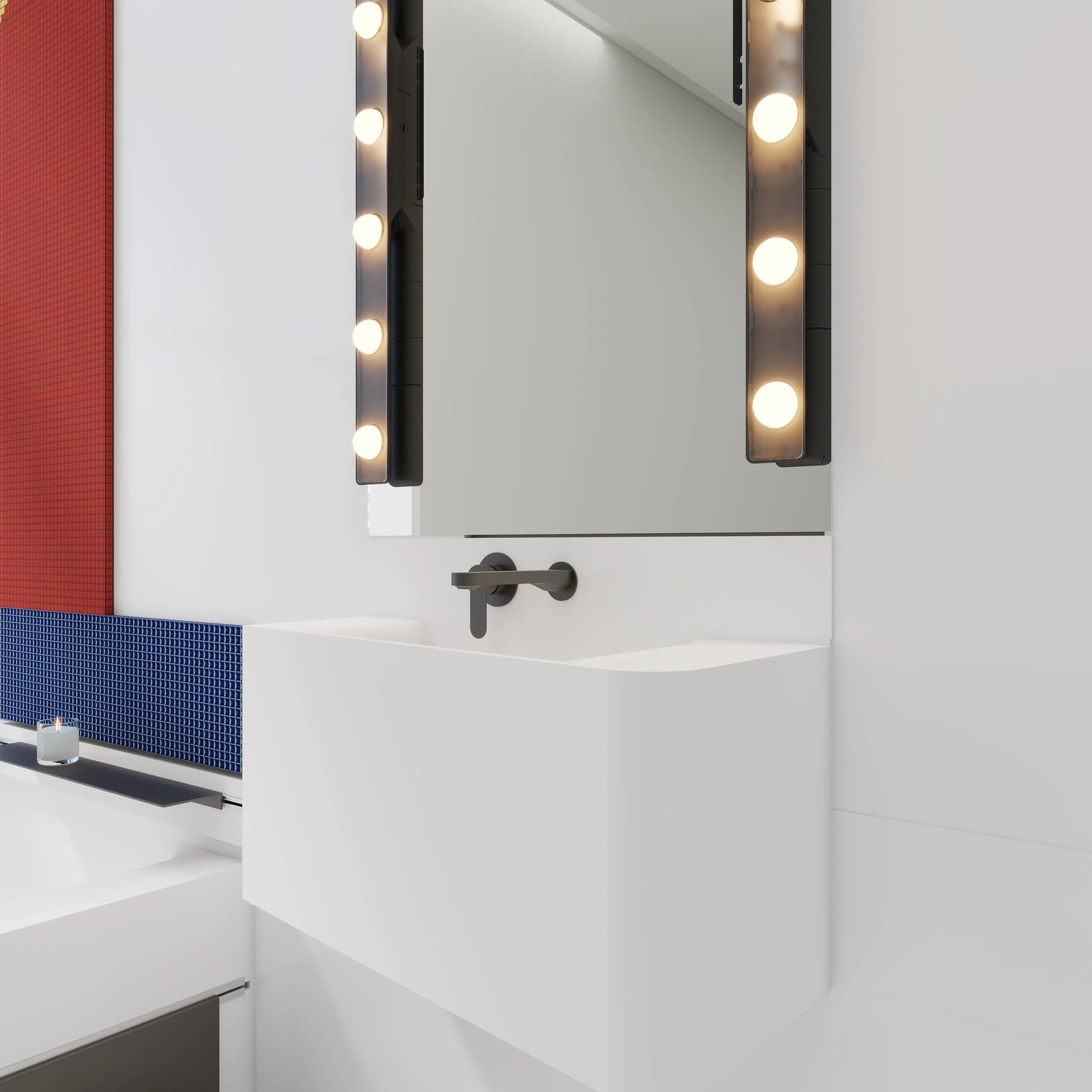 ELEMENTS Wall-Mount Washbasins Bowl on Left INFINITE BATH