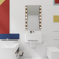 ELEMENTS Wall-Mount Washbasins Bowl on Left w/towel bar INFINITE BATH