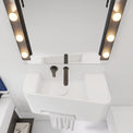 ELEMENTS Wall-Mount Washbasins Bowl on Left w/towel bar INFINITE BATH