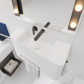 ELEMENTS Wall-Mount Washbasins Bowl on Left w/towel bar INFINITE BATH