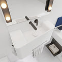 ELEMENTS Wall-Mount Washbasins Bowl on Right w/towel bar INFINITE BATH