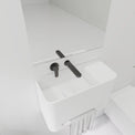 ELEMENTS Wall-Mount Washbasins Bowl on left w/towel bar INFINITE BATH