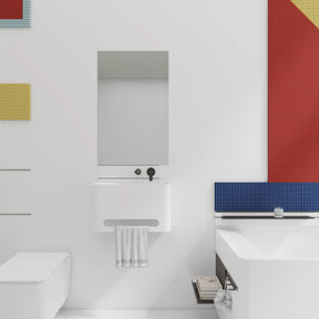 ELEMENTS Wall-Mount Washbasins Bowl on right w/towel bar INFINITE BATH