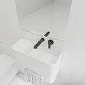 ELEMENTS Wall-Mount Washbasins Bowl on right w/towel bar INFINITE BATH