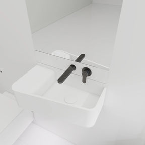 ELEMENTS Wall-Mount Washbasins Bowl on Right w/towel bar INFINITE BATH