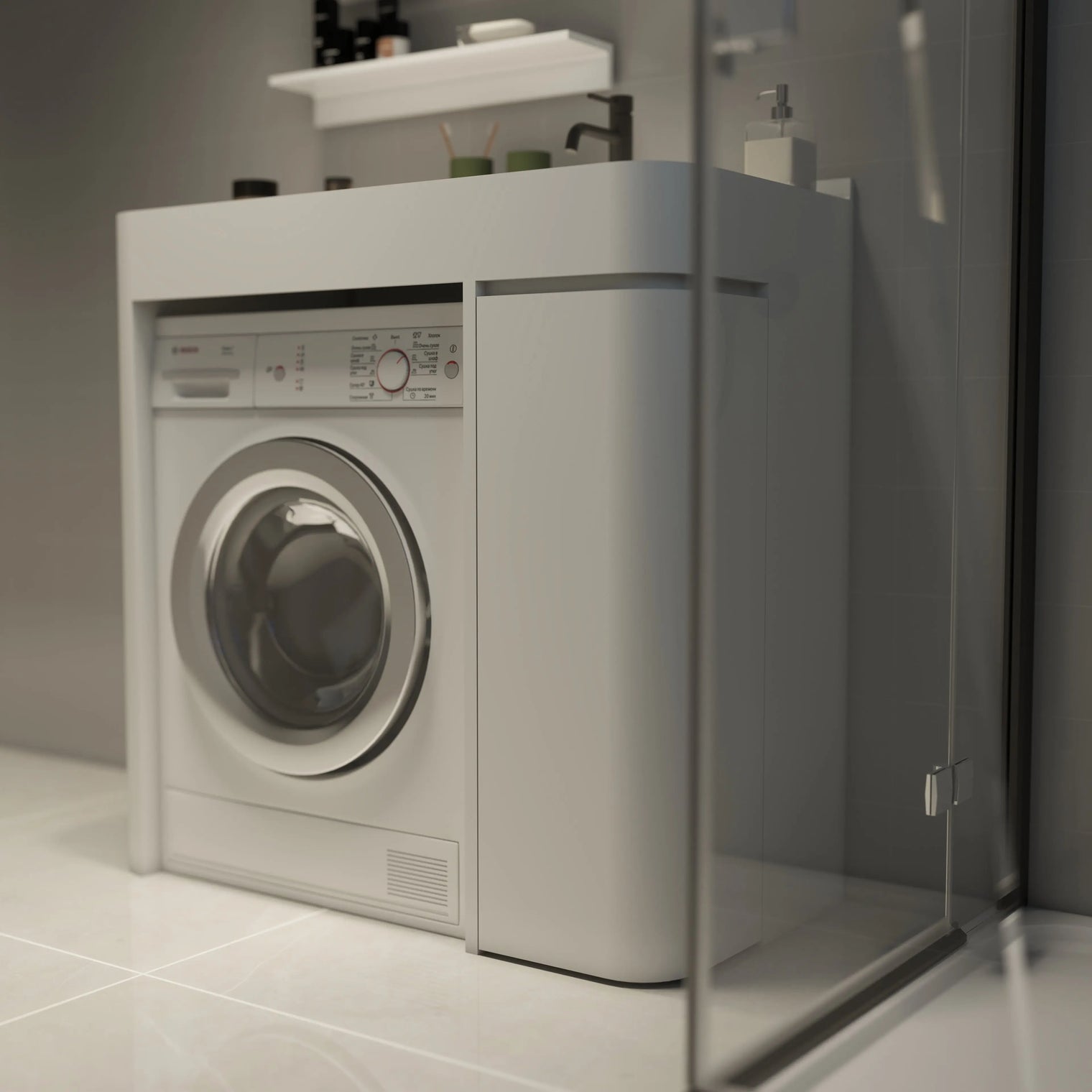 PURE Laundry Sink 100RH Double Curve Combo