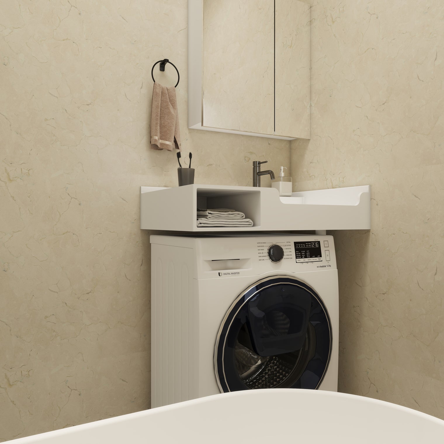 PURE Laundry Sink WM 80R w/Shelf