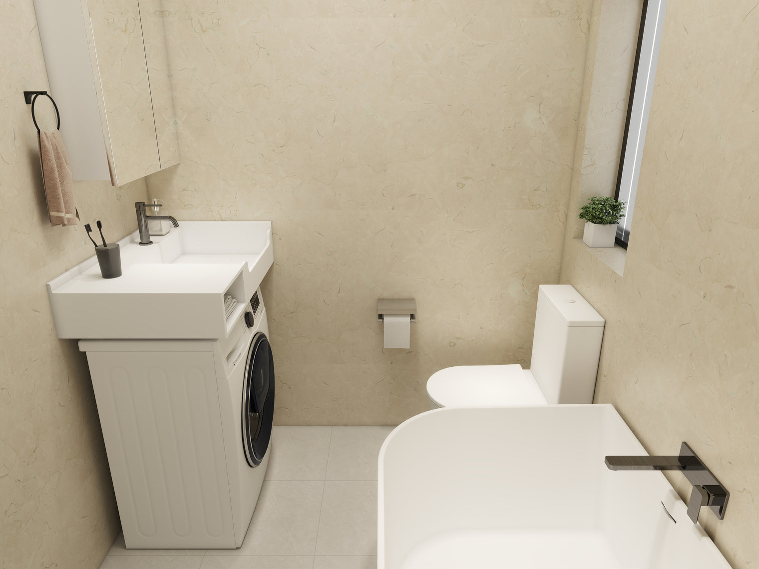 PURE Laundry Sink WM 80R w/Shelf