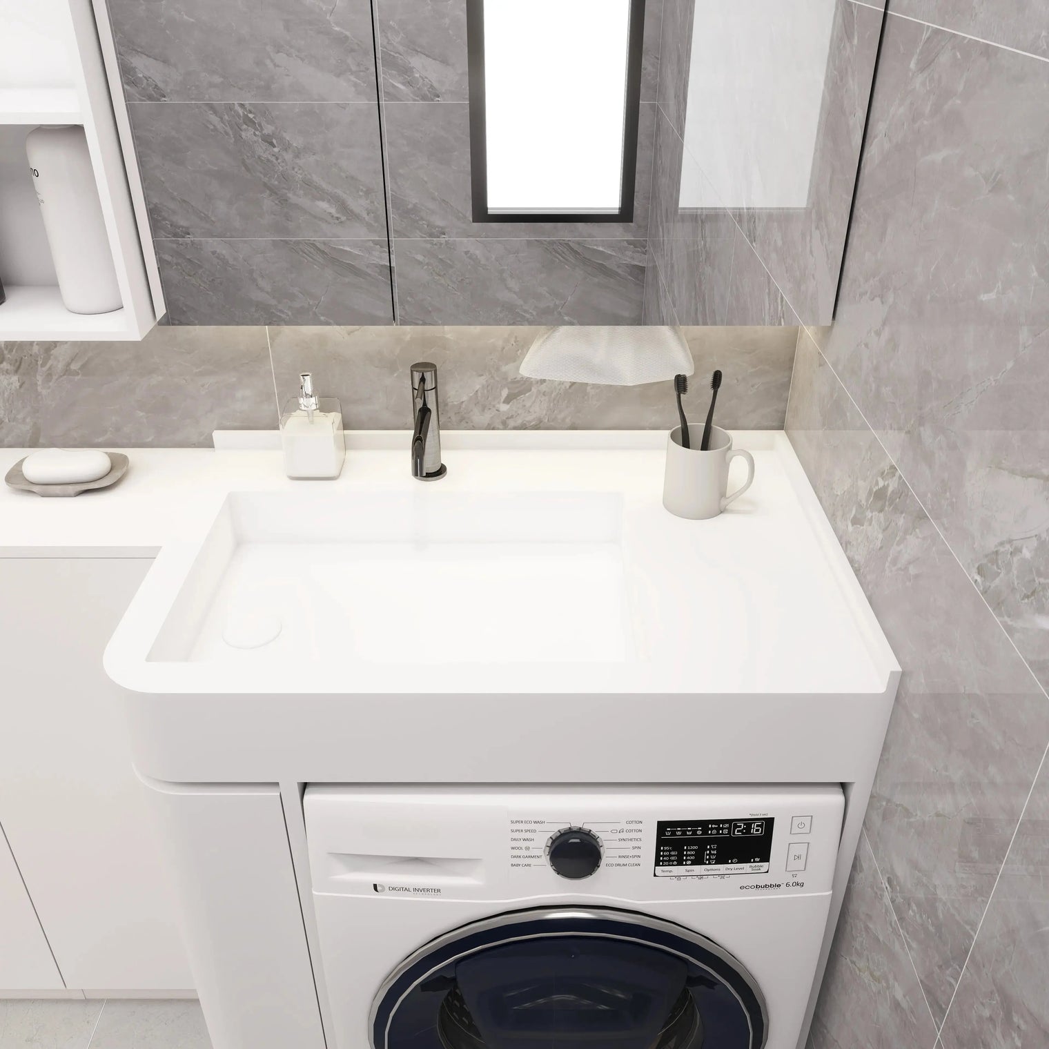 PURE Lanudry Sink 85LH Curve Combo