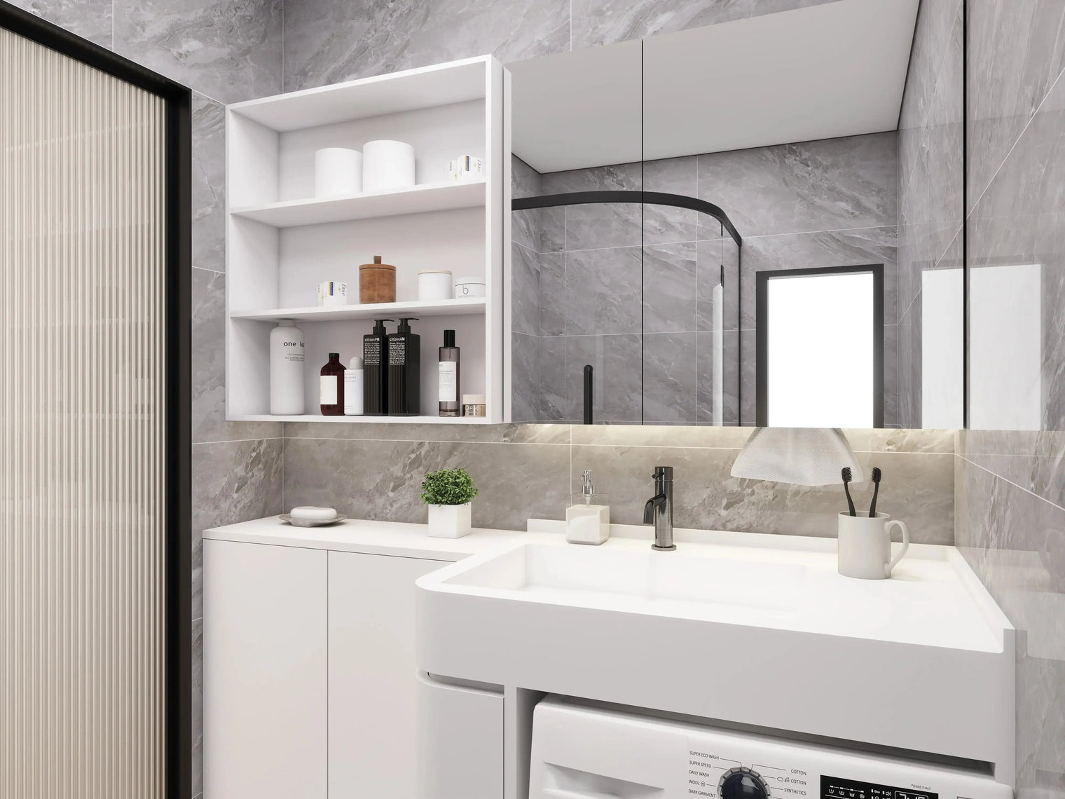 PURE Lanudry Sink 85LH Curve Combo