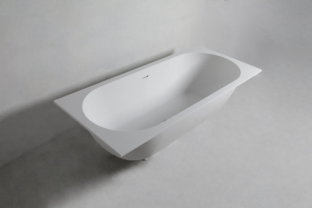 BELLE Built-In 180 Designer Ellipse Solid Surfaces Built-In Bathtub BELLE系列1米8橢圓型人造石設計師內建式大浴缸採用特別溢水設計