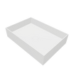 Super Thin Edge R 50 Rectangle Solid Surfaces Overcounter Washbasin  Super Thin Edge系列超薄邊50厘米長方型膚感人造石台上洗手盆