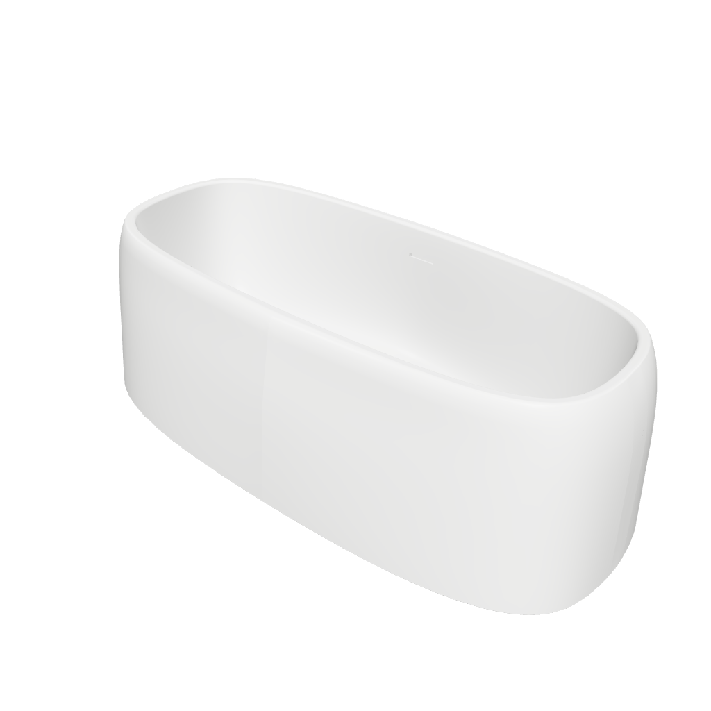 Fujisan Lite 158 Freestanding Designer Solid Surfaces Bathtub Fujisan Lite系列1米5獨特且具時尚色彩設計師獨立式浴缸採用特別溢水設計