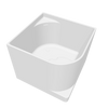 Rovigo 95 Freestanding Designer Quarter Solid Surfaces Corner Bathtub Rovigo系列95cm矩型人造石設計師獨立角落式蝸居浴缸採用特別溢水設計