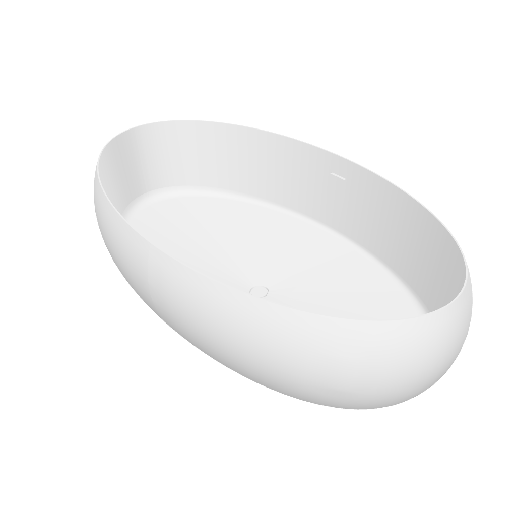 Ardea 170 Freestanding Solid Surfaces Oval Bathtub Ardea系列1米7鵝蛋型人造石獨立式大浴缸既柔和而優雅並採用特別溢水設計