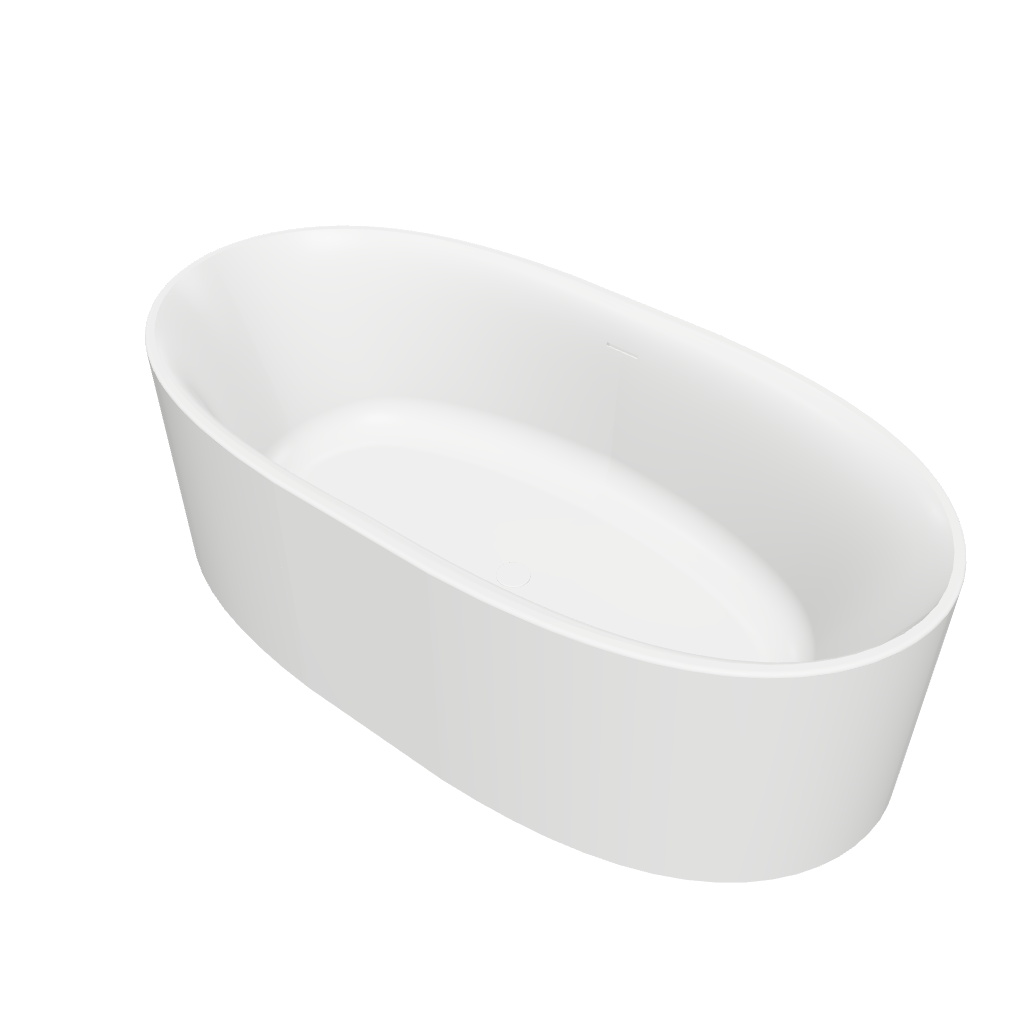 Solidcliff 175 Freestanding Solid Surfaces Oval Bathtub Solidcliff系列1米7圓型人造石獨立式大浴缸採用特別溢水設計