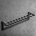 INFINITE | NUUK Double Towel Rail 60 | Zinc base, Brass pipe