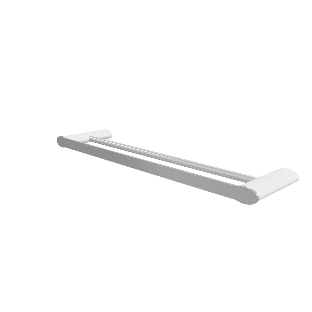 INFINITE | NUUK Double Towel Rail 50 | Zinc base, Brass pipe