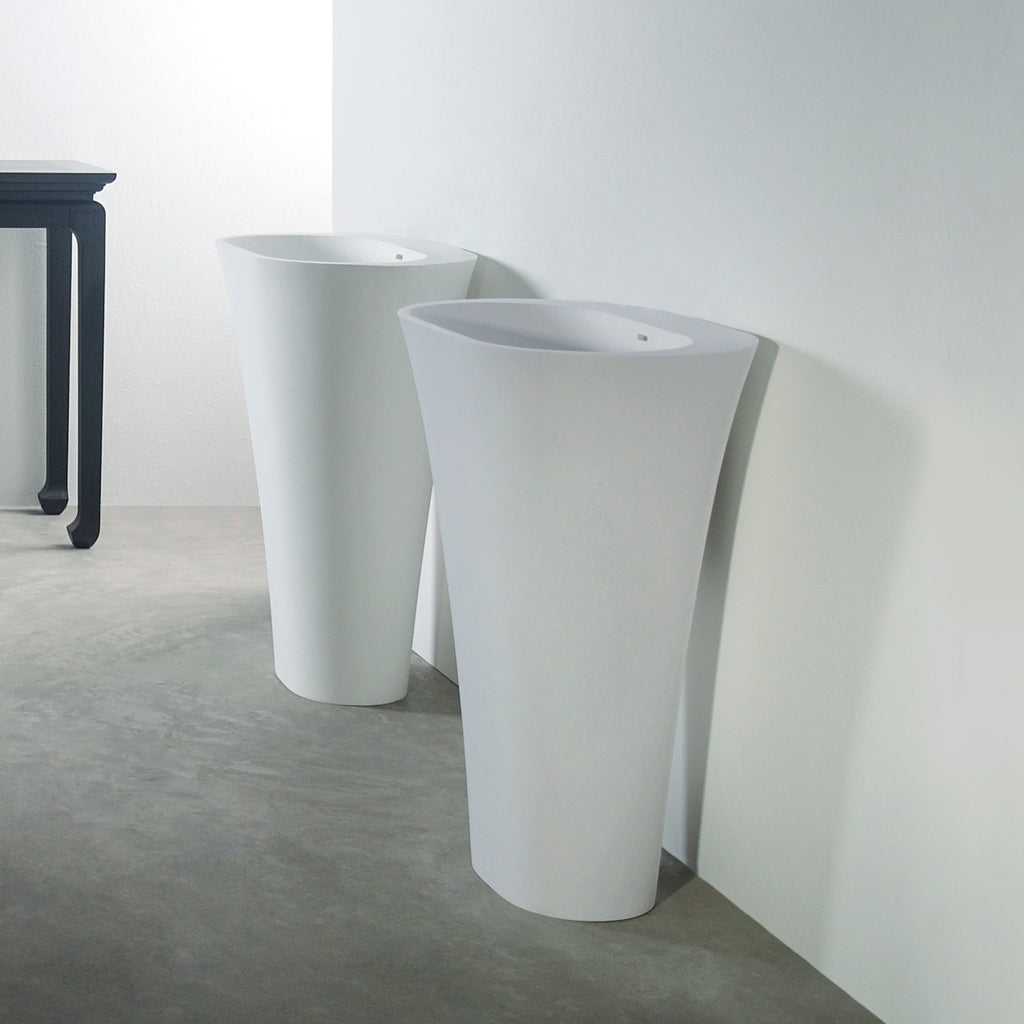 INFINITE | Trieste P 63 | Pedestal Washbasin | INFINITE Solid Surfaces