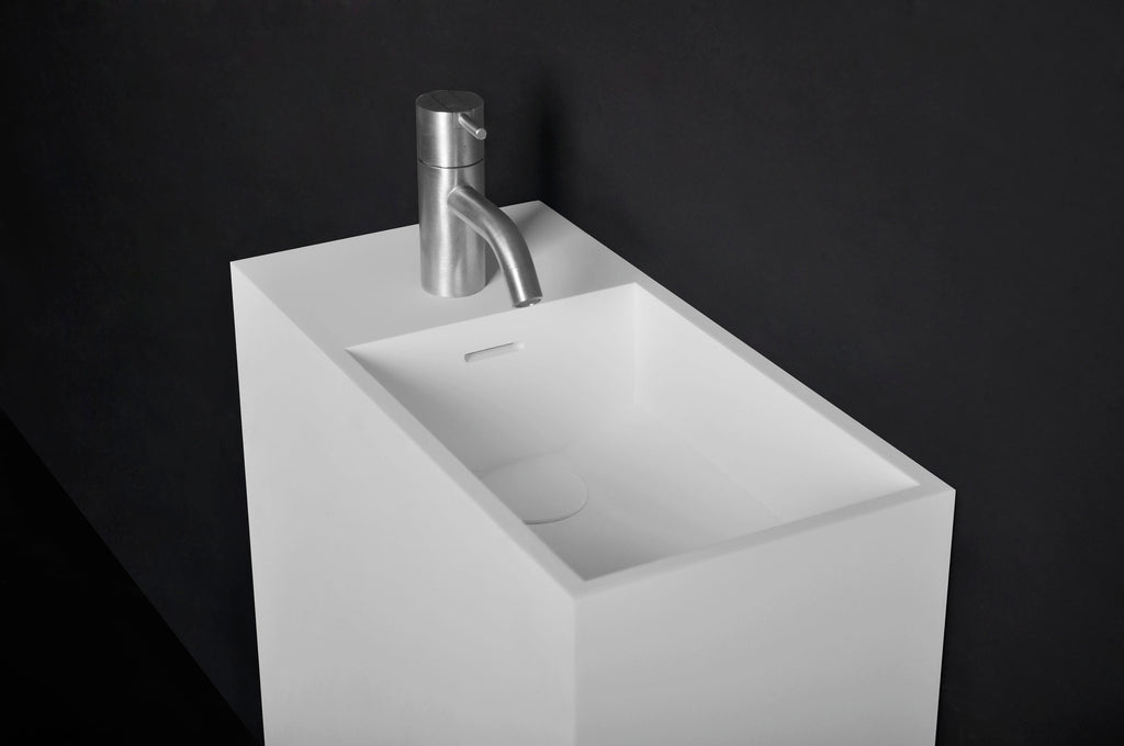 INFINITE | Pure WM 45 with Shelf | Wall Mount Washbasin | INFINITE Solid Surfaces