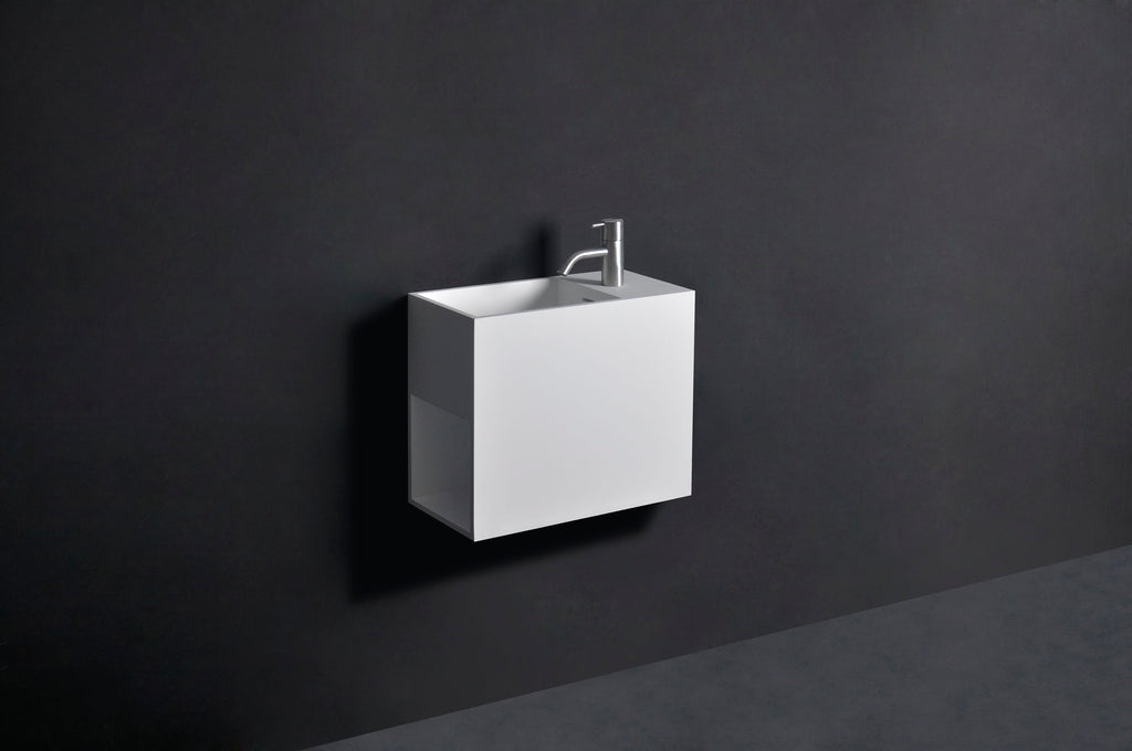 INFINITE | Pure WM 45 with Shelf | Wall Mount Washbasin | INFINITE Solid Surfaces