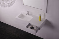 INFINITE | Vesta WM 90L with Drawer | Wall Mount Washbasin | INFINITE Solid Surfaces