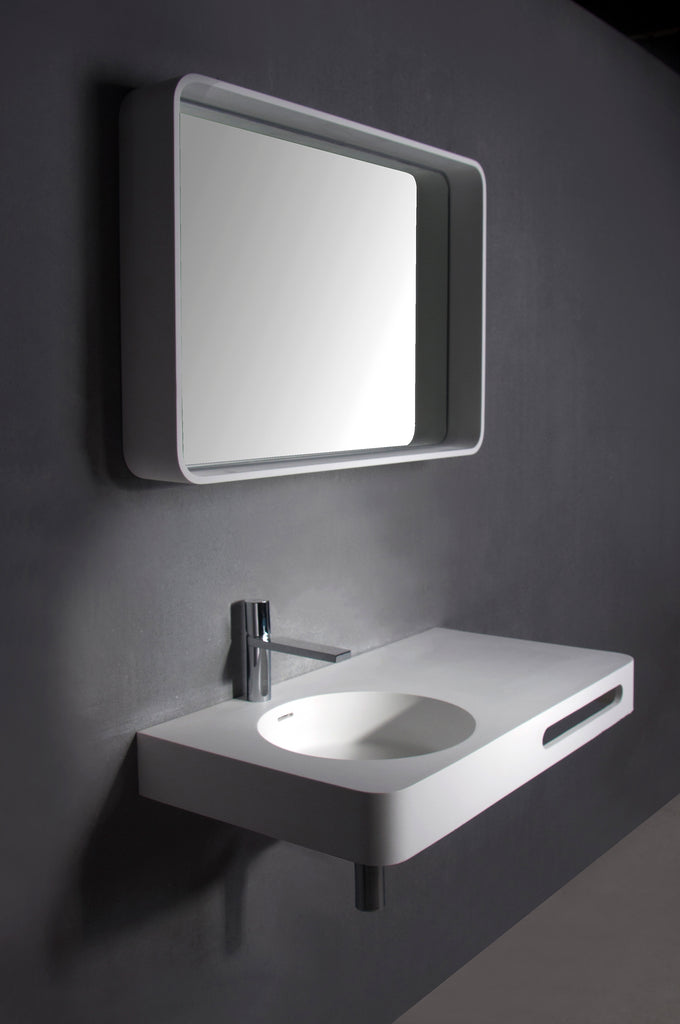 INFINITE | Cirque WM 90L | Wall Mount Washbasin | INFINITE Solid Surfaces