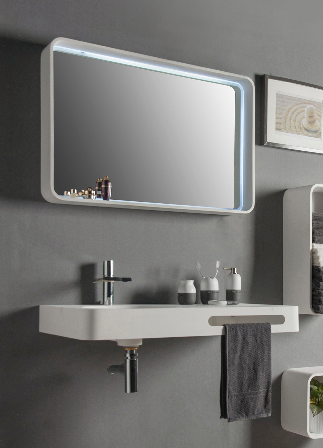 Cirque WM 90L-WALL MOUNT WASHBASINS-訂造一體無縫洗手盆,Tailor made Washbasins,waterbasin hk, 浴室物料,浴室裝修,訂造洗手盆,浴室翻新,Bathroomware ,Bespoke bathroom,浴室配件,訂造浴室潔具,訂造浴室傢俬,香港 浴室設計 公司,best custom bathroom furniture HK, Infinite Bath