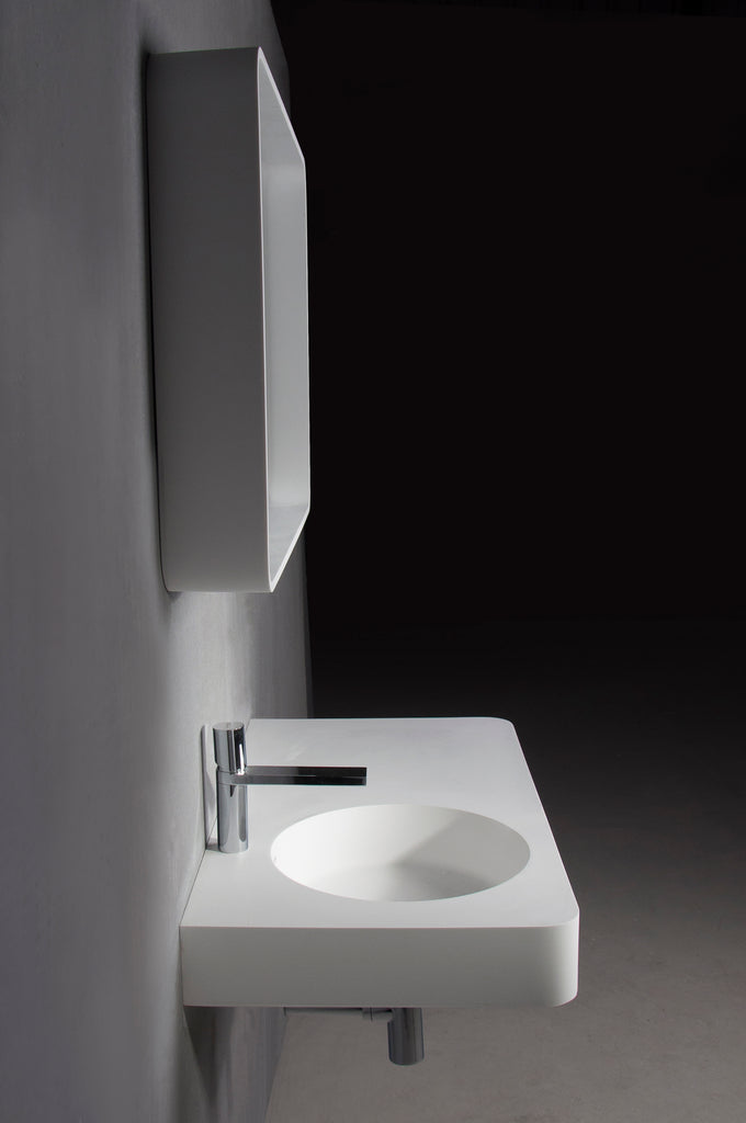 INFINITE | Cirque WM 75L | Wall Mount Washbasin | INFINITE Solid Surfaces