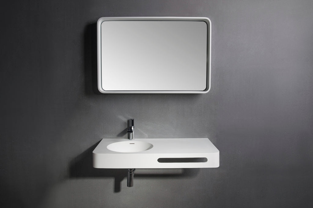 INFINITE | Cirque WM 75L | Wall Mount Washbasin | INFINITE Solid Surfaces