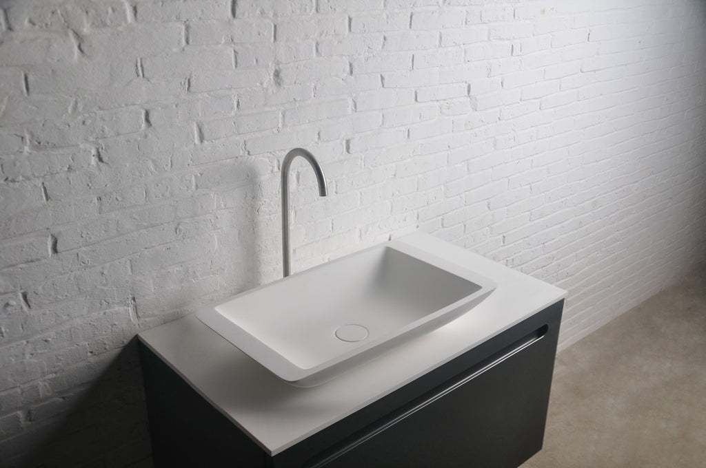 INFINITE | Bari RR 80 Overcounter Washbasin | INFINITE Solid Surfaces