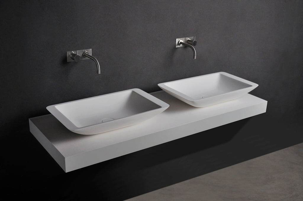 INFINITE | Bari RR 80 Overcounter Washbasin | INFINITE Solid Surfaces