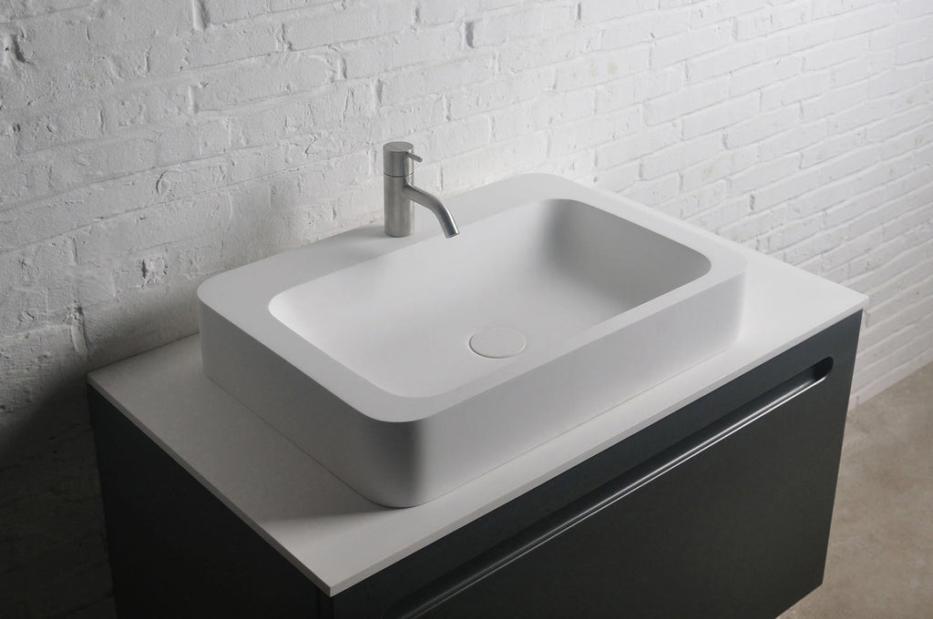 INFINITE | Bari Deck 60 Overcounter Washbasin | INFINITE Solid Surfaces