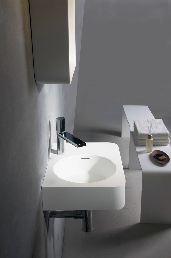 INFINITE | Cirque WM 45L | Wall Mount Washbasin | INFINITE Solid Surfaces