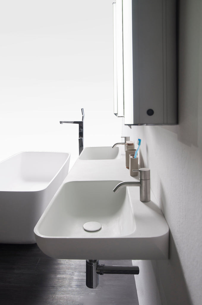 INFINITE | Niagara WM 150DB | Wall Mount Washbasin | INFINITE Solid Surfaces