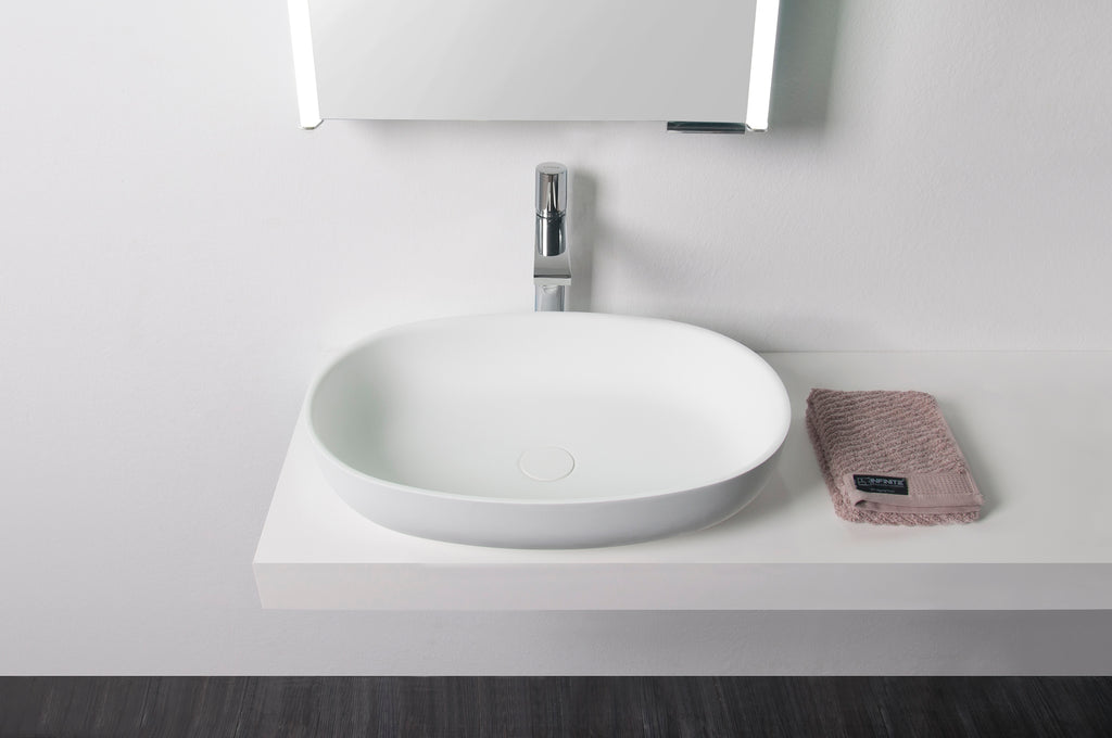 INFINITE | Niagara 60 Overcounter Washbasin | INFINITE Solid Surfaces